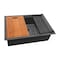 Ruvati 27 inch Gunmetal Black Stainless Steel Workstation Undermount Kitchen Sink Single Bowl RVH6527BL - alternate 8